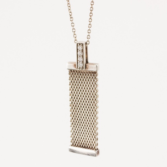 Tiffany & Co. Jewelry - Tiffany & Co sterling silver & diamond necklace